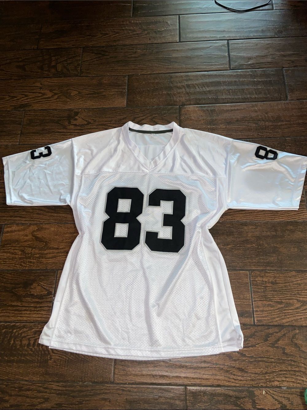 White Football Jersey with Black 'WALLER' and 83 Unisex Size L